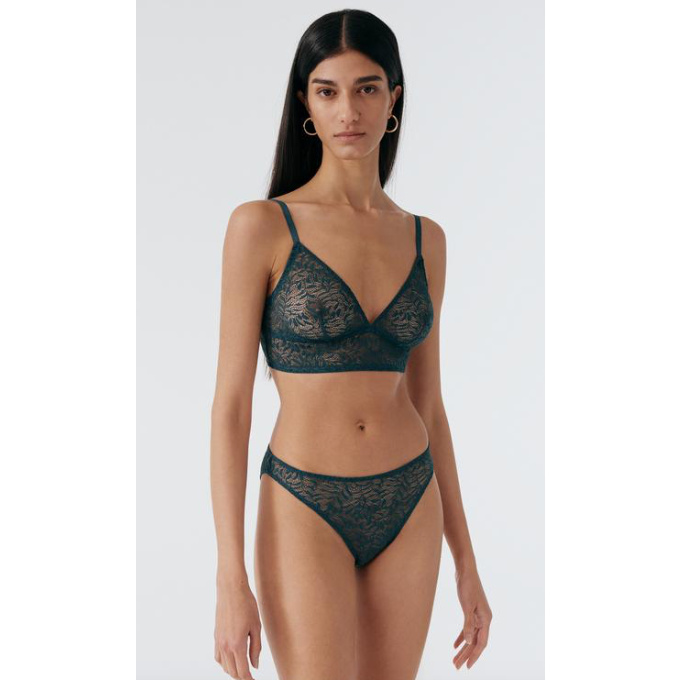 Acacia Soft Triangle Bralette in Cedar