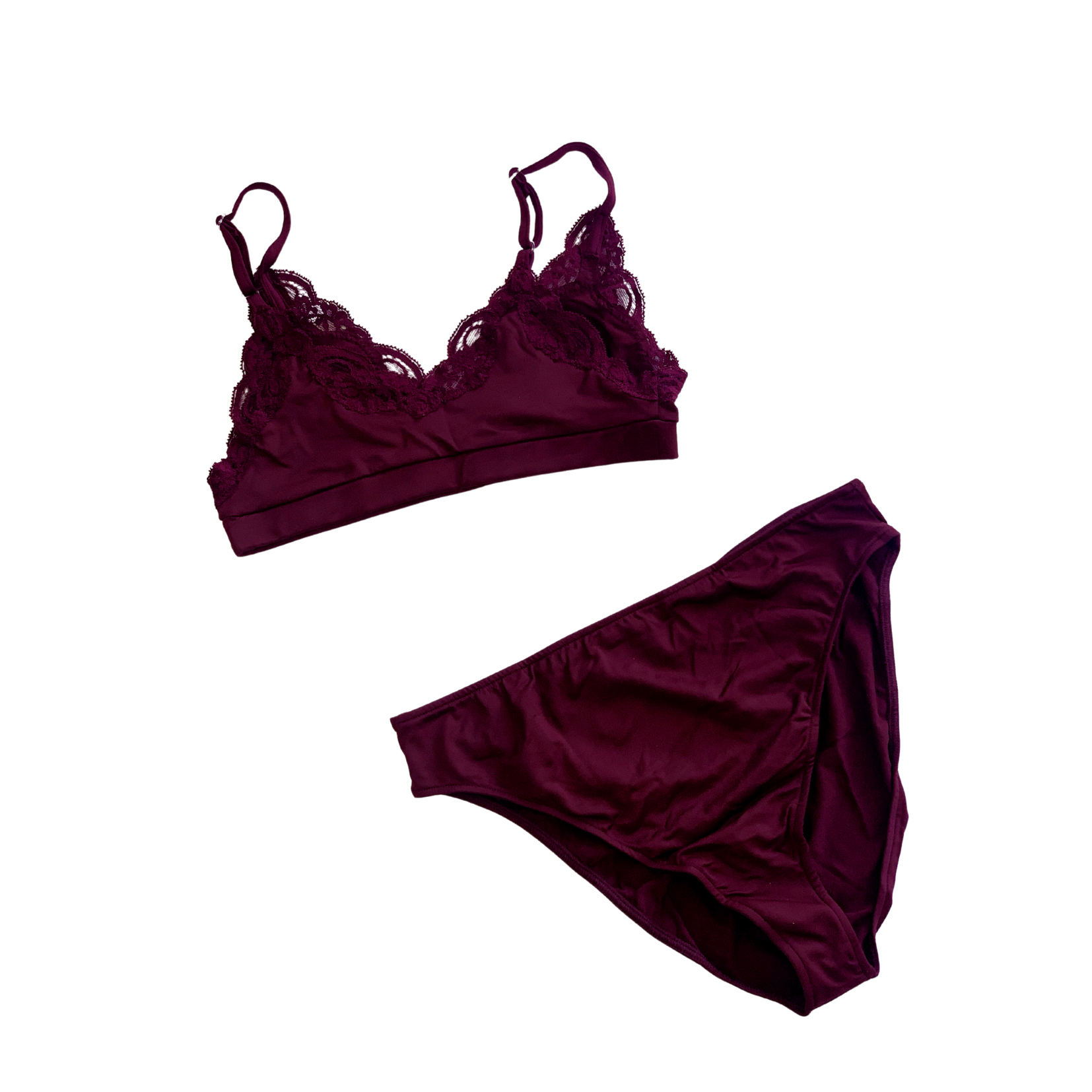 Delicious with lace bralette in Black Cherry