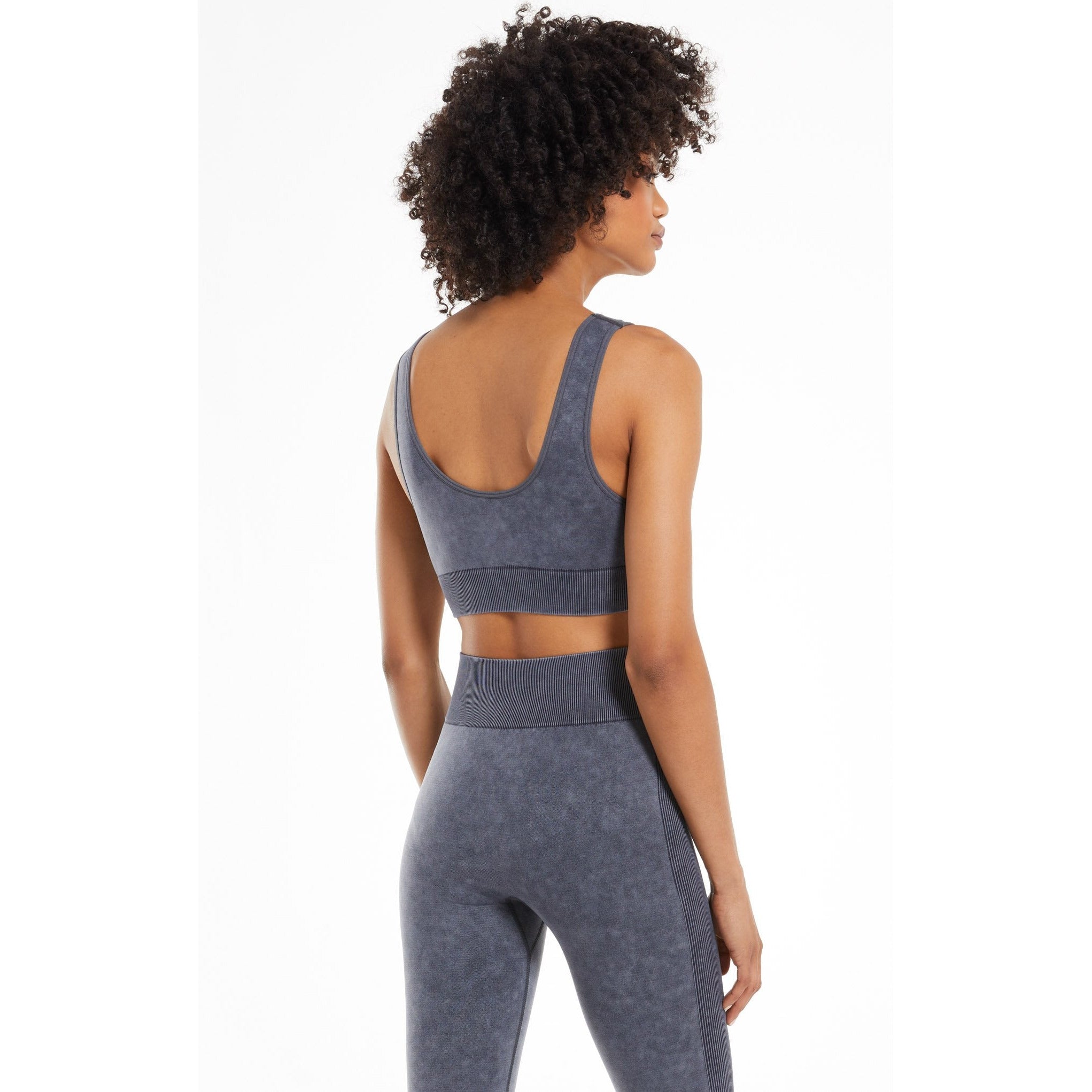 Work It Out Seamless Bra In Washed Black