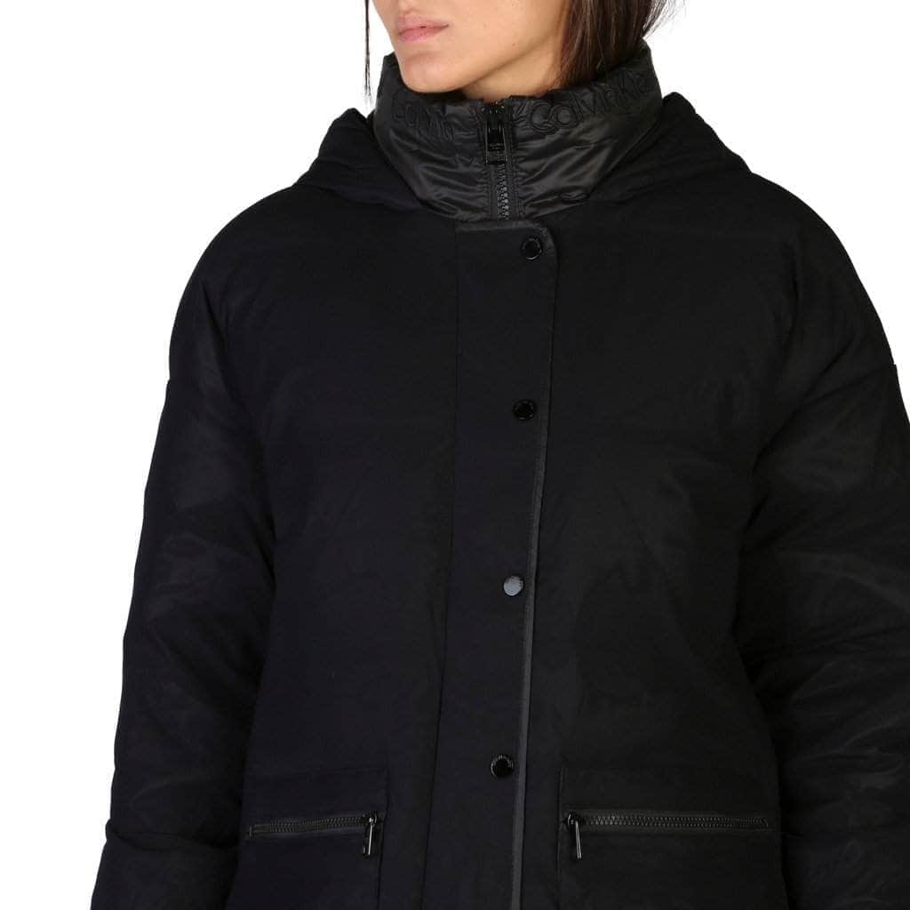 calvin klein jeans hooded down jacket black