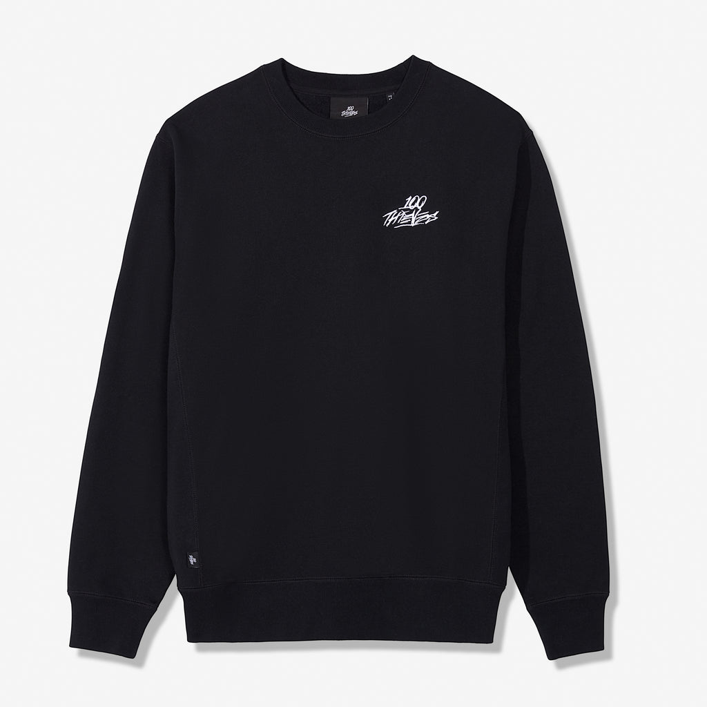 Foundations Crewneck - Black – 100 Thieves