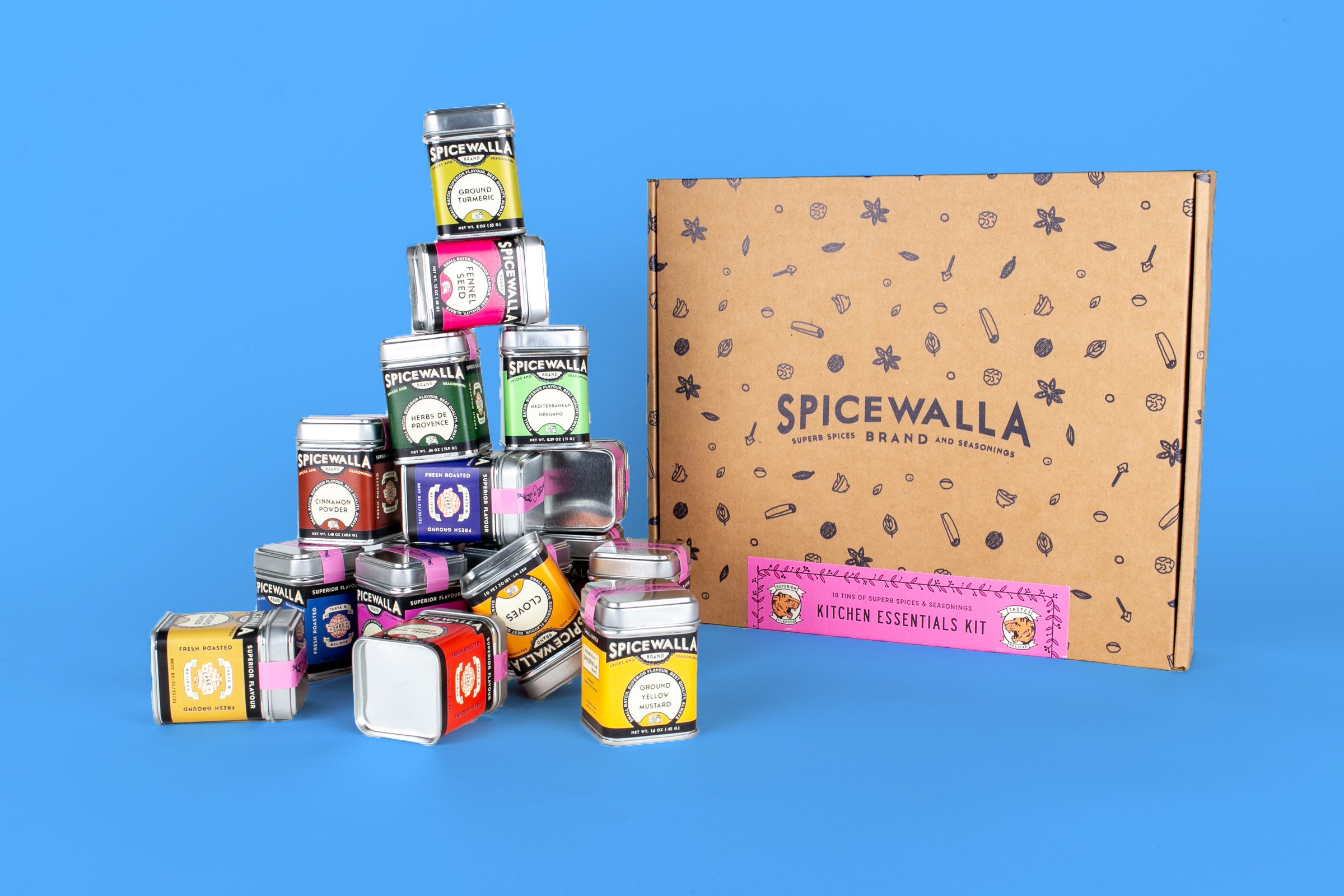 Spicewalla Kitchen Essentials Spices and Seasonings Set | 18 SPI