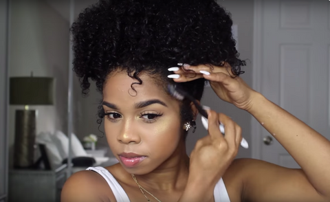 How To Curly Puff On Medium Length Natural Hair Wonder Curl