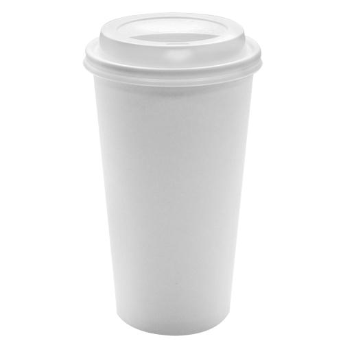 Disposable Paper Coffee Cups with Lids Cafe Supplies at