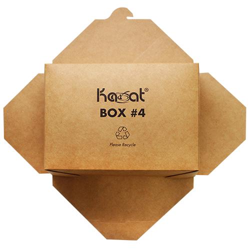 FoldToGo Box 110oz Carry Out Container 4 Kraft 160