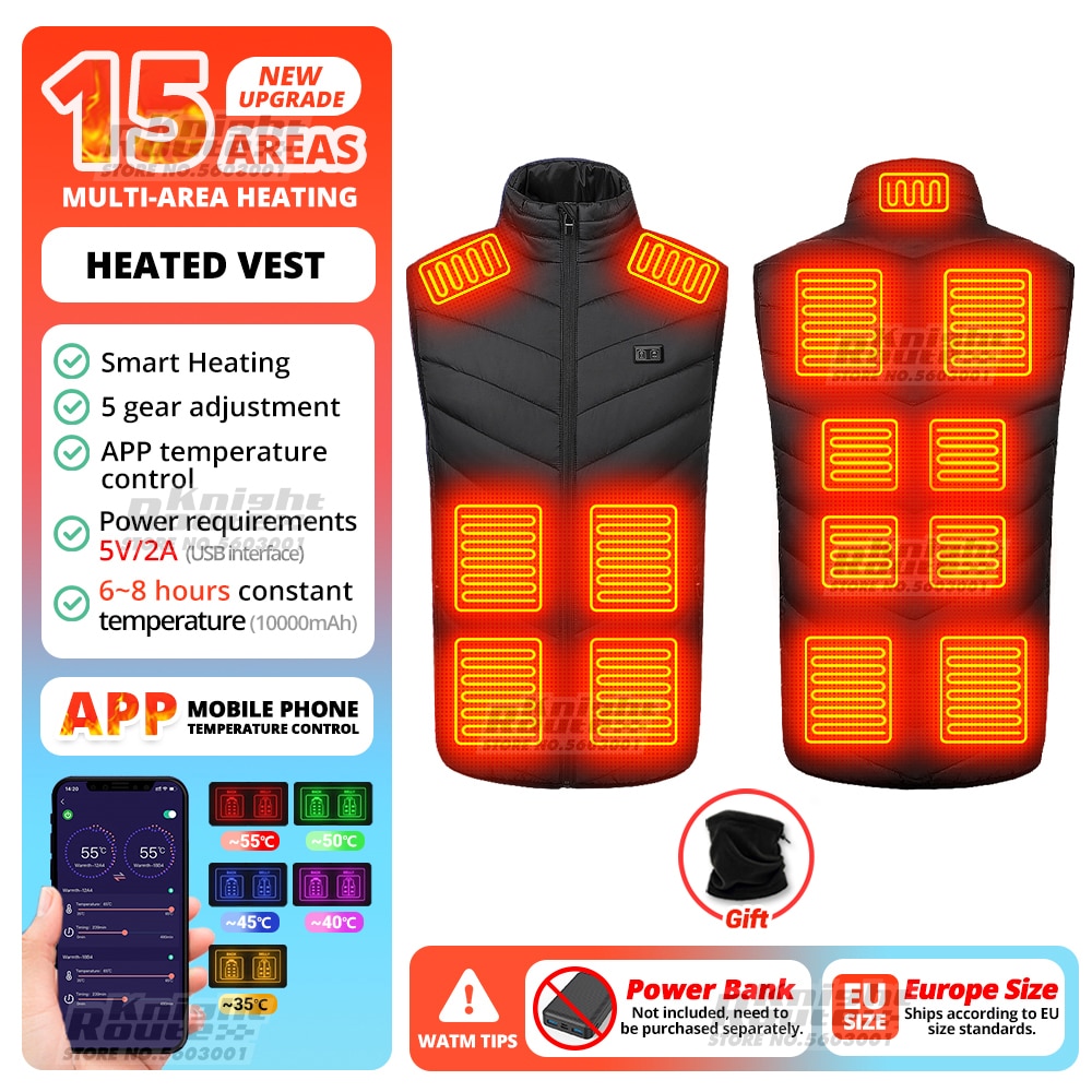 15 Areas Self Heated Vest Jacket