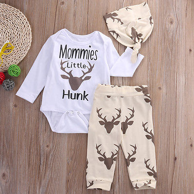 Toddler  Romper T Shirt+Pants Hat