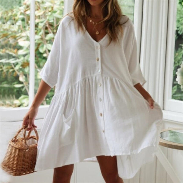 cotton beach cover up dress