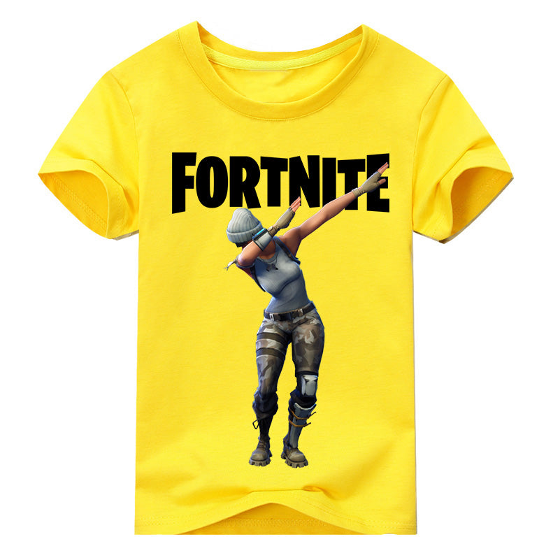 Children Hot Game Fortnite Print T Shirt Boy Girls Summer Short Tee To Layla S Closet - new boys girls short sleeve t shirt roblox gamer fortnight