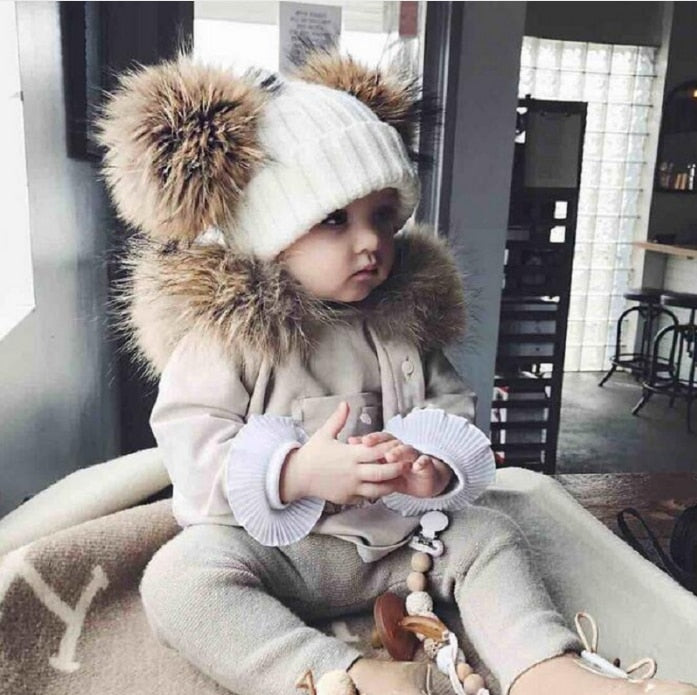 Toddler Baby Kids Faux Fur Hat