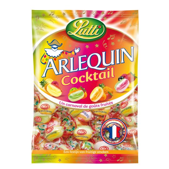 Lutti Arlequin Fruit Flavor Cocktail Candies, 320g (11.3oz) -