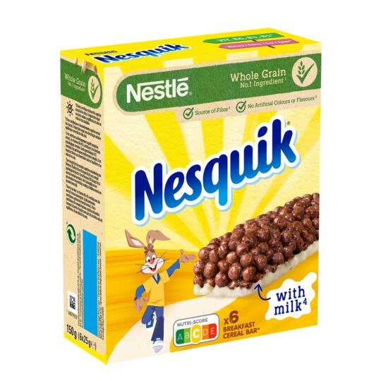 Nestlé Nesquik Breakfast Cereal Bar x6, 150g () - myPanier
