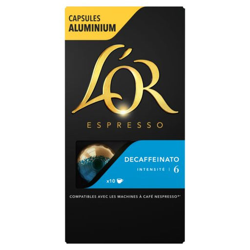L'OR ESPRESSO Capsules de café decaffeinato intensité 6 compatibles  Nespresso 20 capsules 104g pas cher 