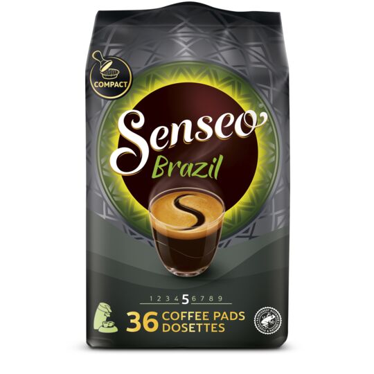 Triatleet metgezel Sanctie Senseo Brazil Coffee 36 pads Pods, 250g (8.9oz)