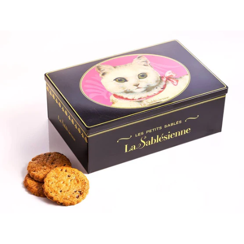 La Sablésienne “the Blue Bird” biscuits mini metal box