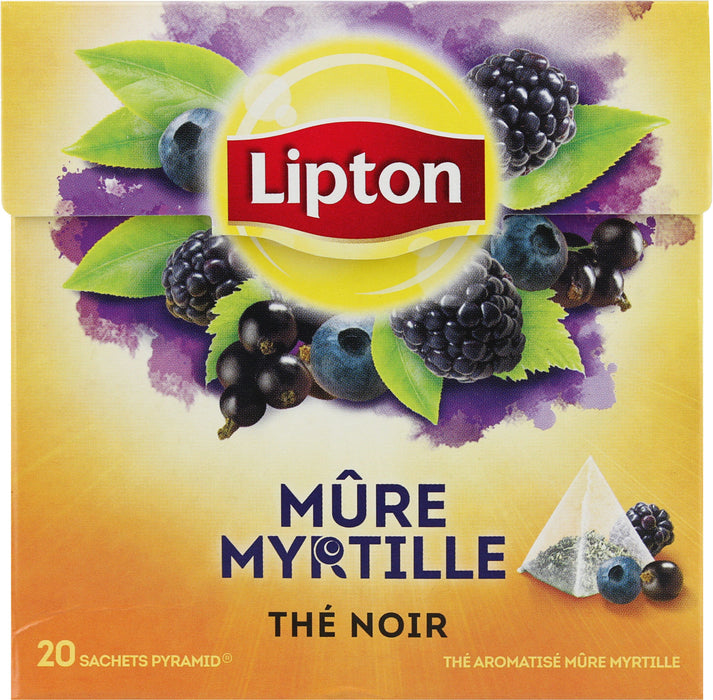 Lipton Black Tea Blueberry 20 Sachets, (1.3oz) myPanier