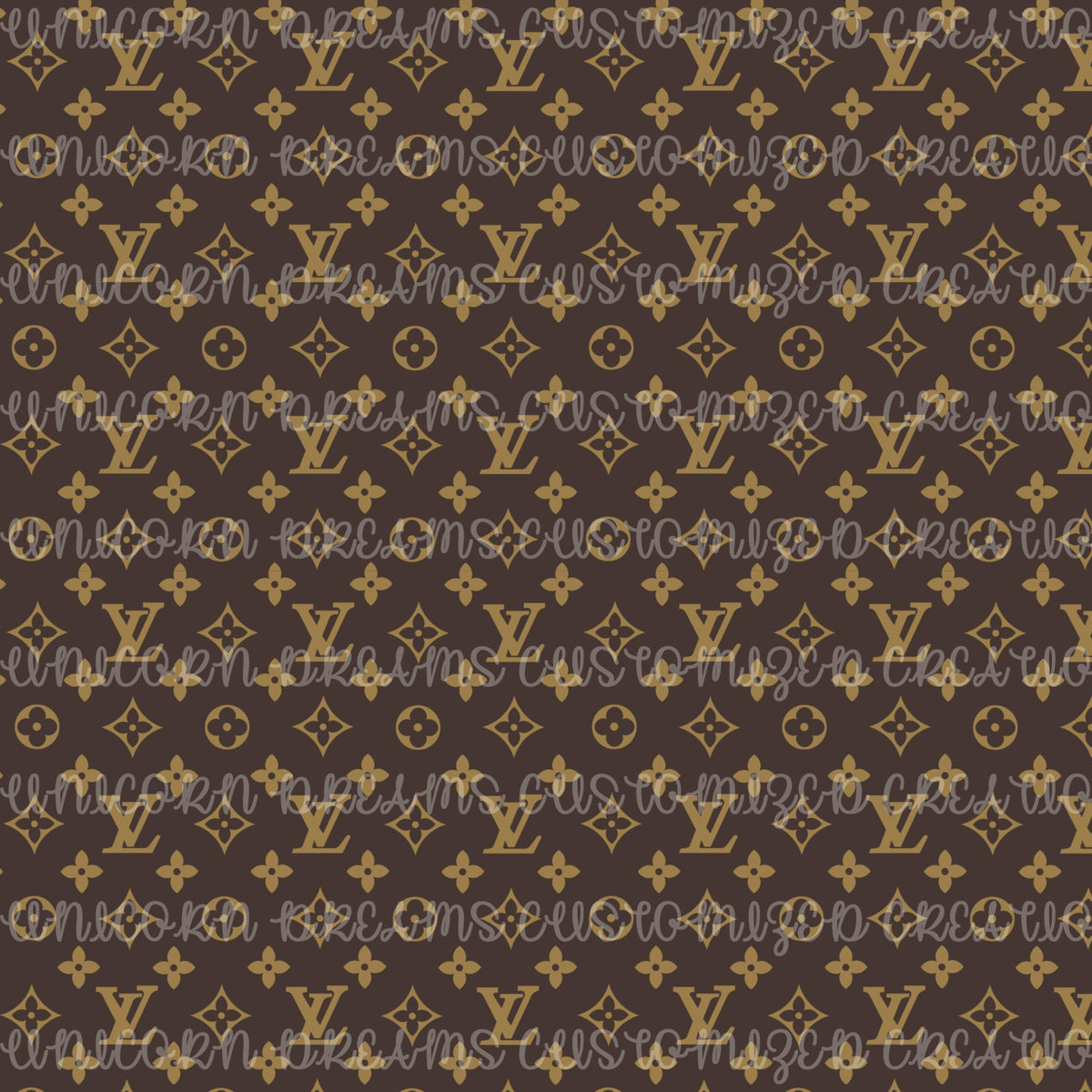 Patterned Vinyl and HTV Sheets - Louis Vuitton Brown Logo (LV2 ...