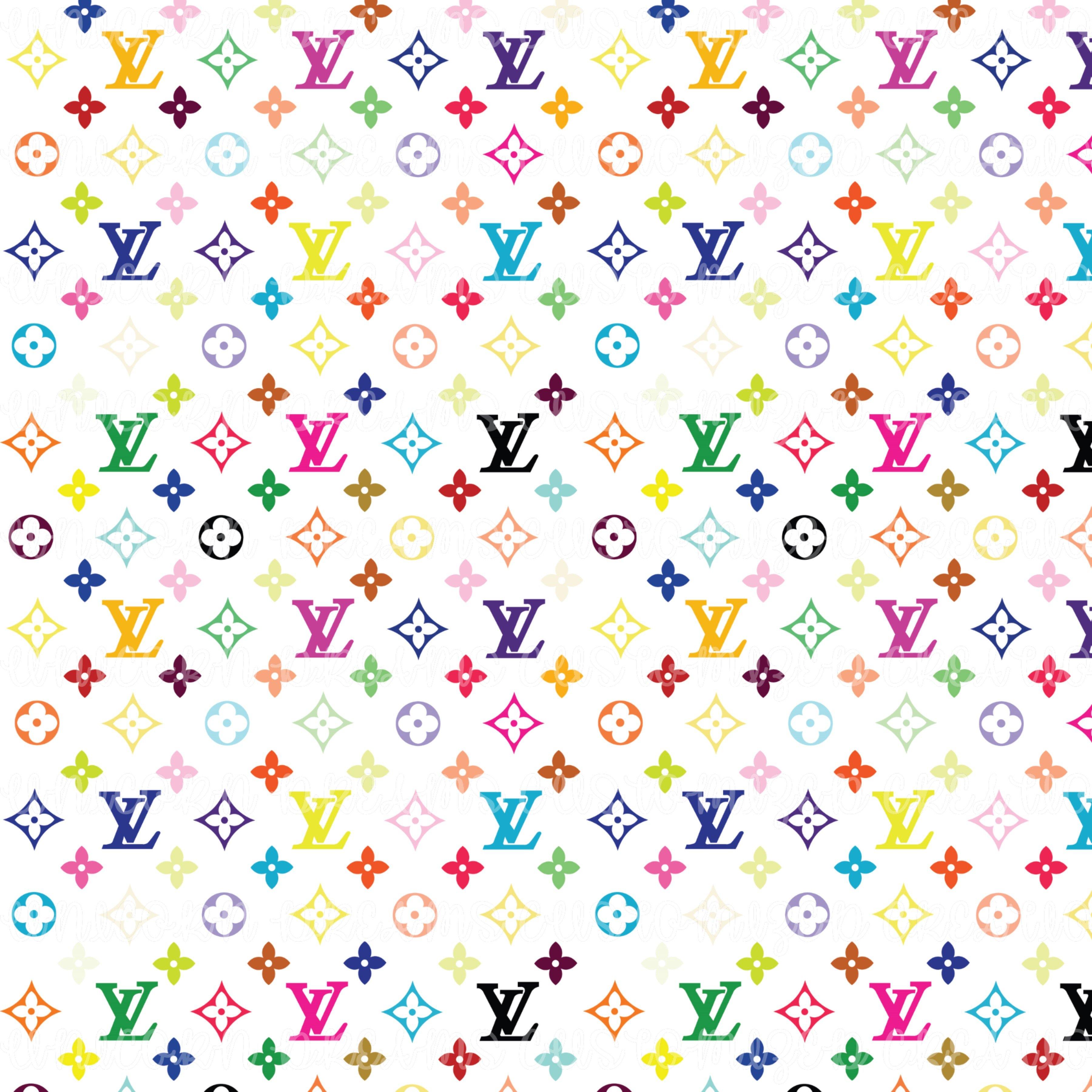 regiment filter hinanden Patterned Vinyl and HTV Sheets - Louis Vuitton Multi Color Logo (LV3) –  Unicorn Dreams Customized Creations