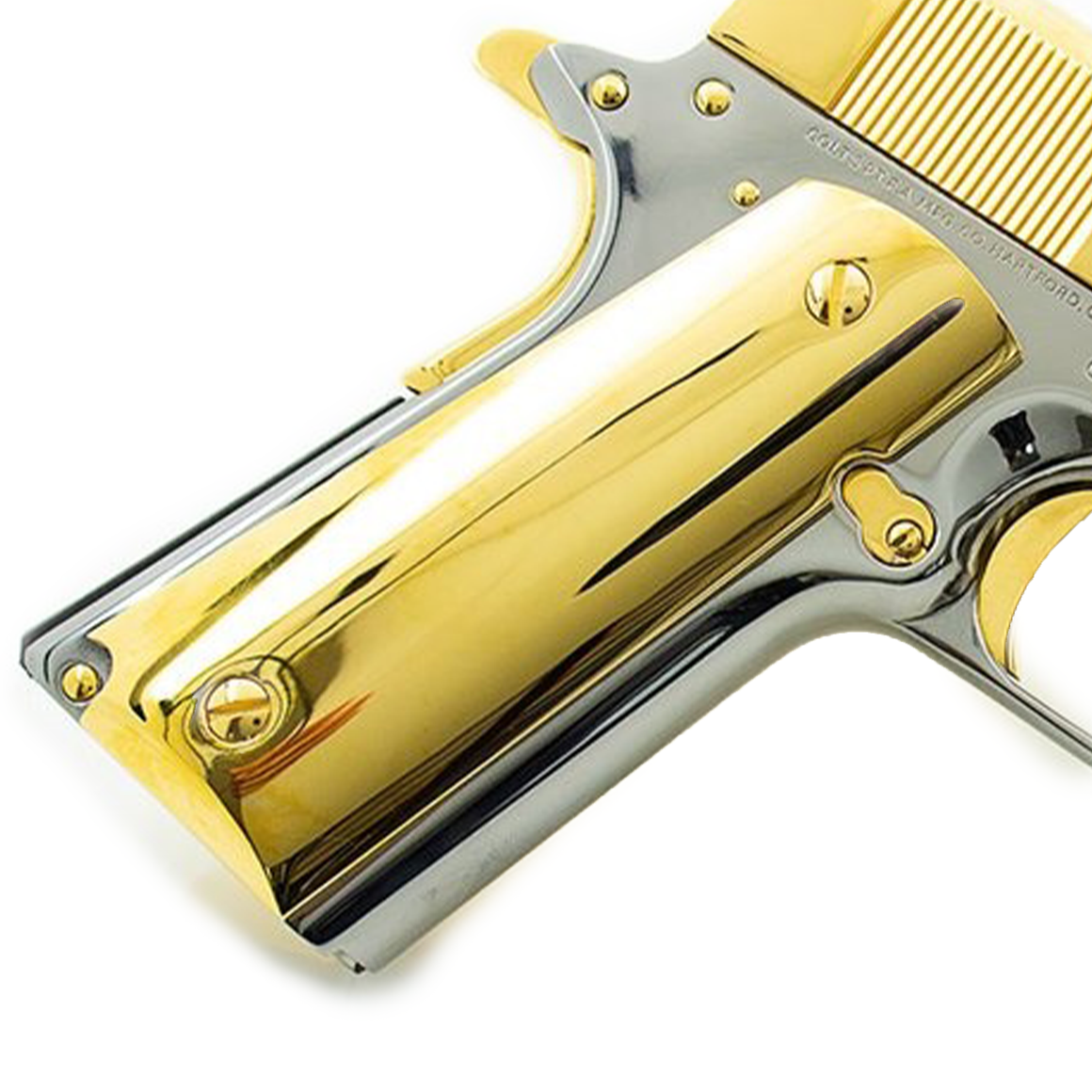 Dealer Price 1911 Full Size Ambi Cut 24k Real Gold Silver Or Chrome P Grips America 9816