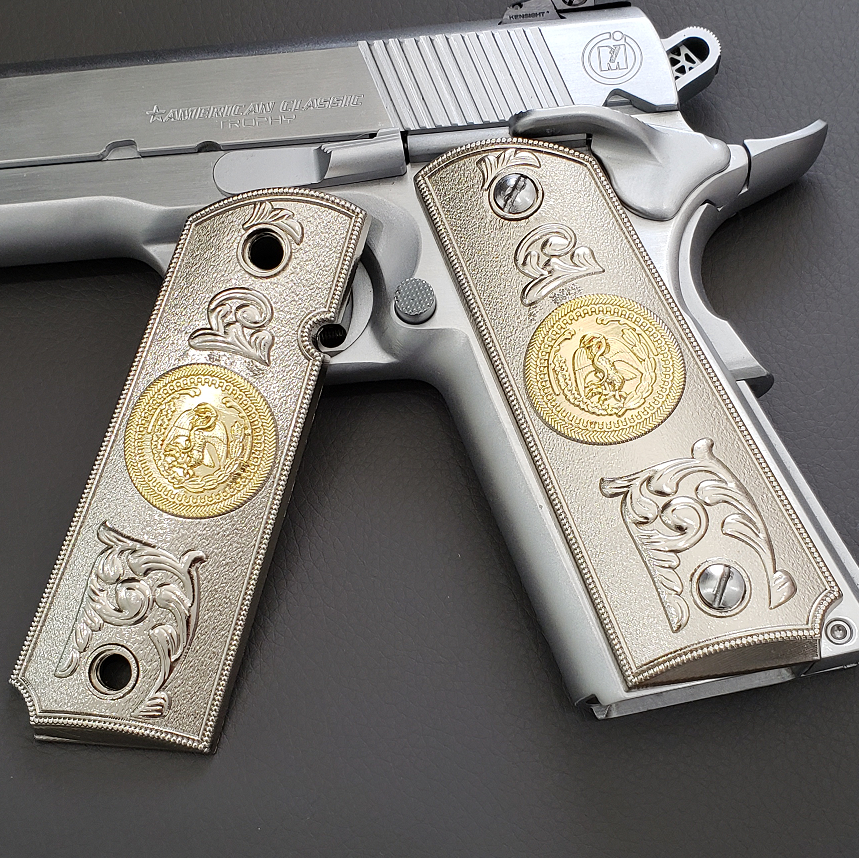 1911 Colt Full Size Government Ambi Cut 2 Tones 24k Nickelgold T T28 Grips America 2020