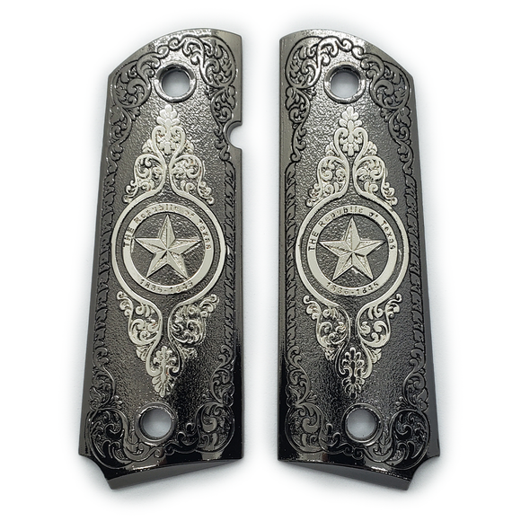 Texas 1911 Full Size Metal Grips With Ambi Cut T 1911 4 Grips America 7151