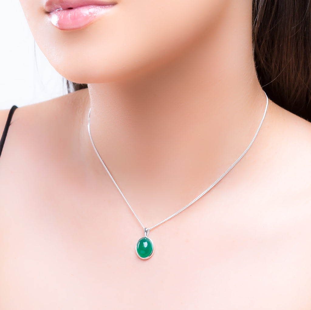 Green Onyx Necklace | Green Onyx Jewellery | Henryka Jewellery