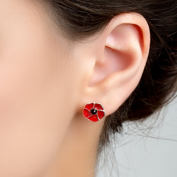 poppy earrings studs