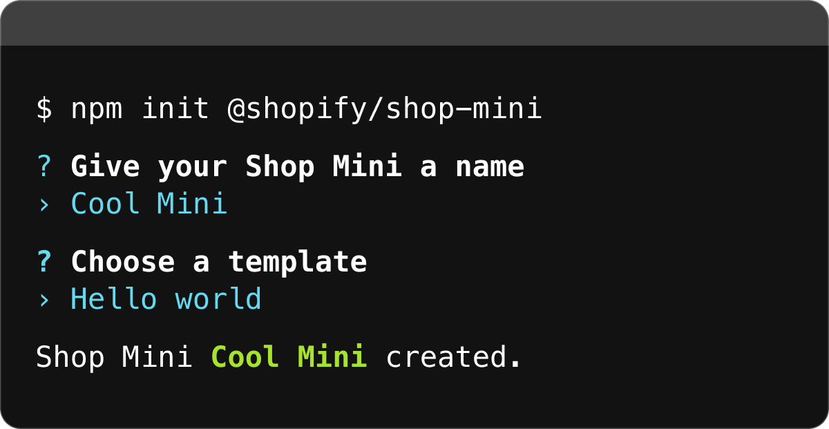 Build for a new era of mobile commerce | Shop Minis