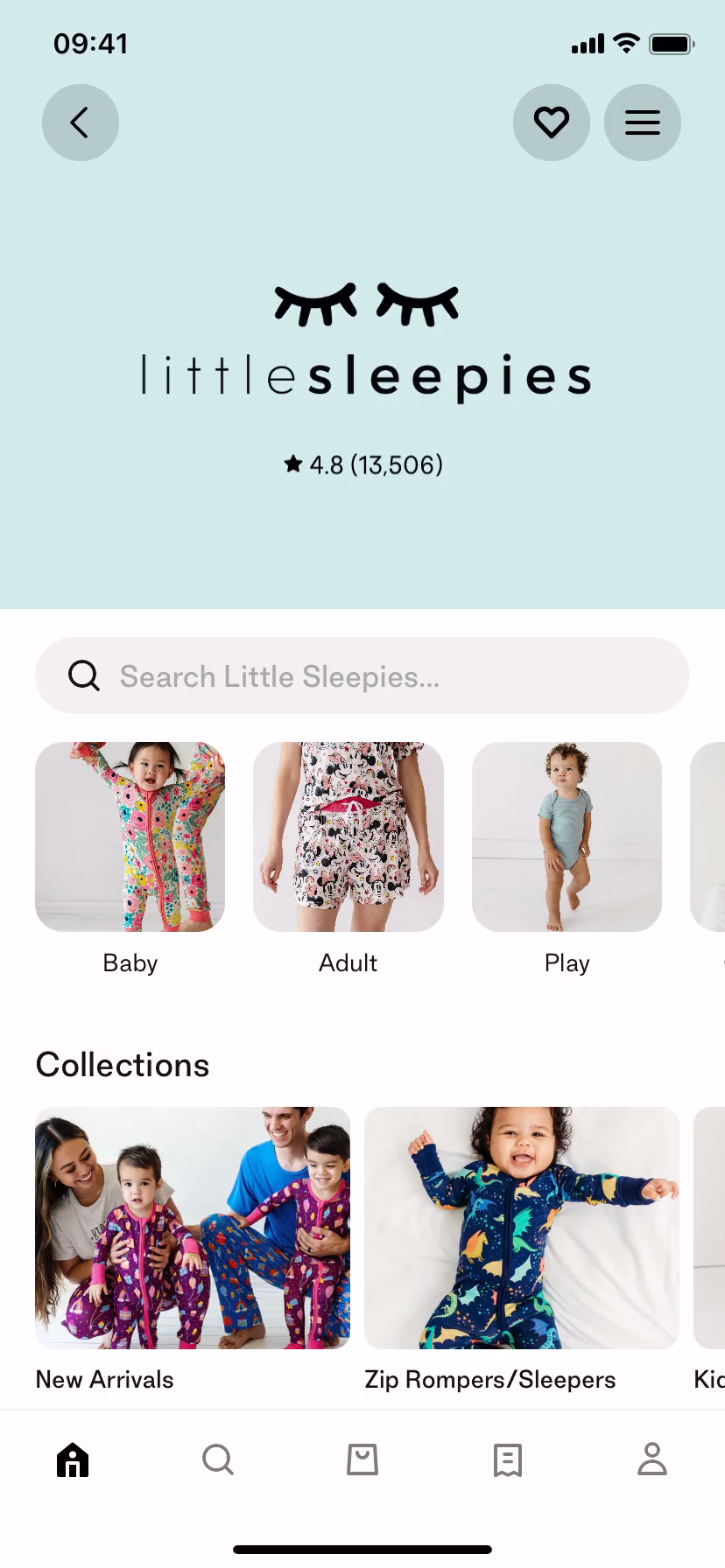 Screenshot of Little Sleepies on Shop app