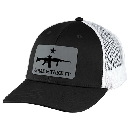 2nd Amendment Come &amp; Take It Patch Trucker Hat by 7.62 Design