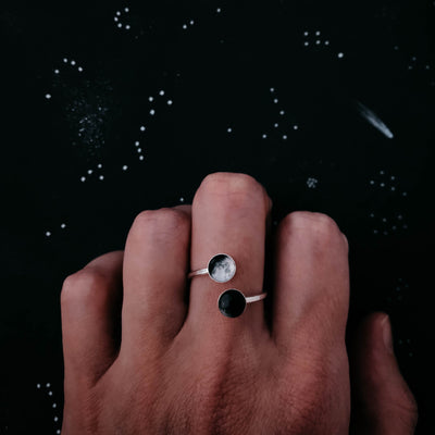 My Moon Bypass Ring with Two Lunar Phases