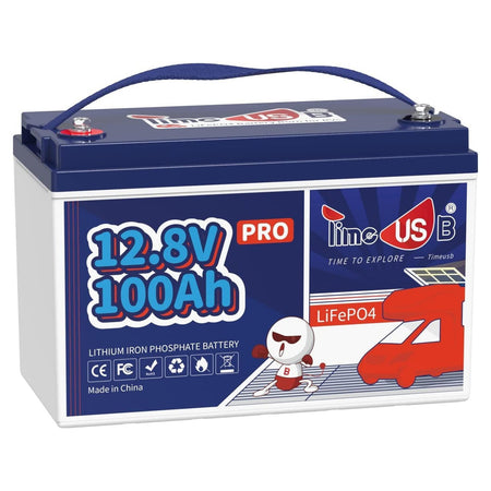 Timeusb 12V 100Ah Pro LiFePO4 Lithium Deep Cycle Battery