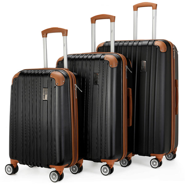 Collins 3 Piece Expandable Retro Luggage Set