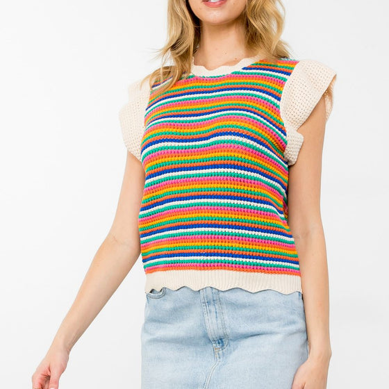 That Girl Knit Striped Top-THML