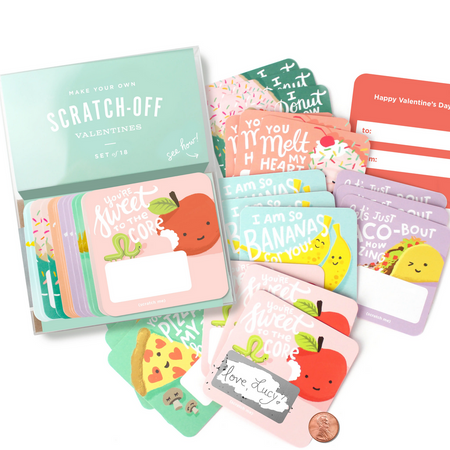 Scratch Off Valentines Cards - Snack Pack