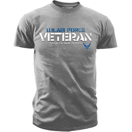 US Air Force Veteran Proud to Have Served - Black Ink Men&#39;s T-Shirt