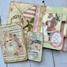 Vintage Christmas Handmade Junk Journal Collection Folder