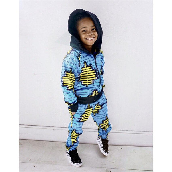 Child&#39;s African Print Trousers and Hoodie Set