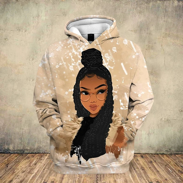 Beautiful Black Woman Hoodie C - Kids and Adult Sizes Available