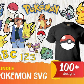 100+ Pokemon Bundle Svg, Cartoon Svg, Pokemon Svg, Pokemon Clipart, Pokemon Vector, Pokemon Characters, Pikachu Svg Bundle