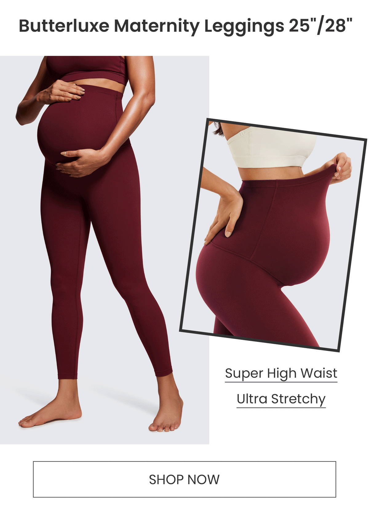 CRZ YOGA Butterluxe Maternity Leggings 25 inches Yoga Pants for
