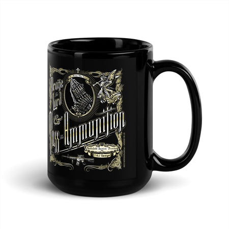 Praise The Lord &amp; Pass The Ammo Patriotic 15oz Coffee Mug by 7.62 Design