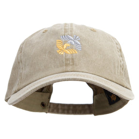 Double Geometric Birds Embroidered Cotton Twill Premium Pigment Dyed Cap