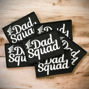 Dad Squad Embroidered Rectangle Patch