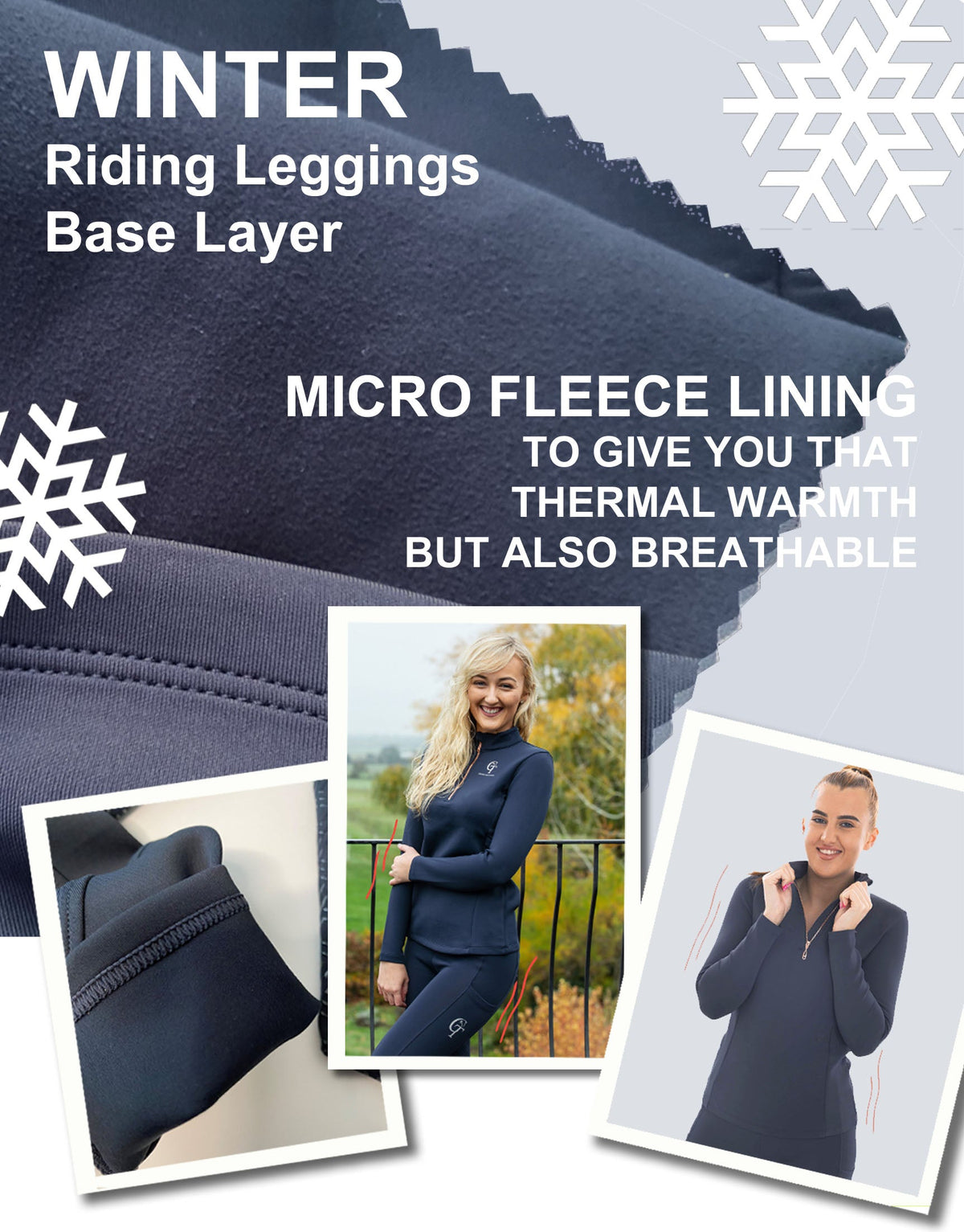 Embrace the cold with CT Fleece Lined Riding Leggings and Base