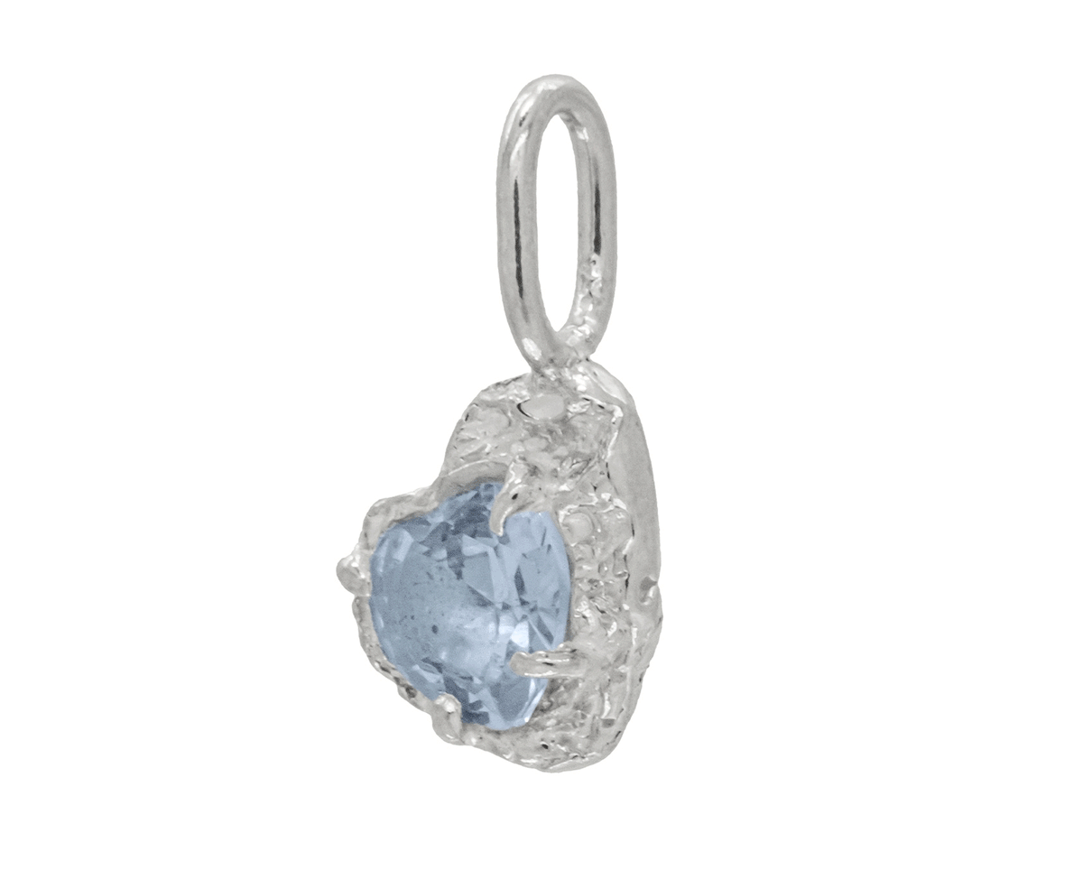 Shop the Recycled Silver Blue Heart Spinel Pendant