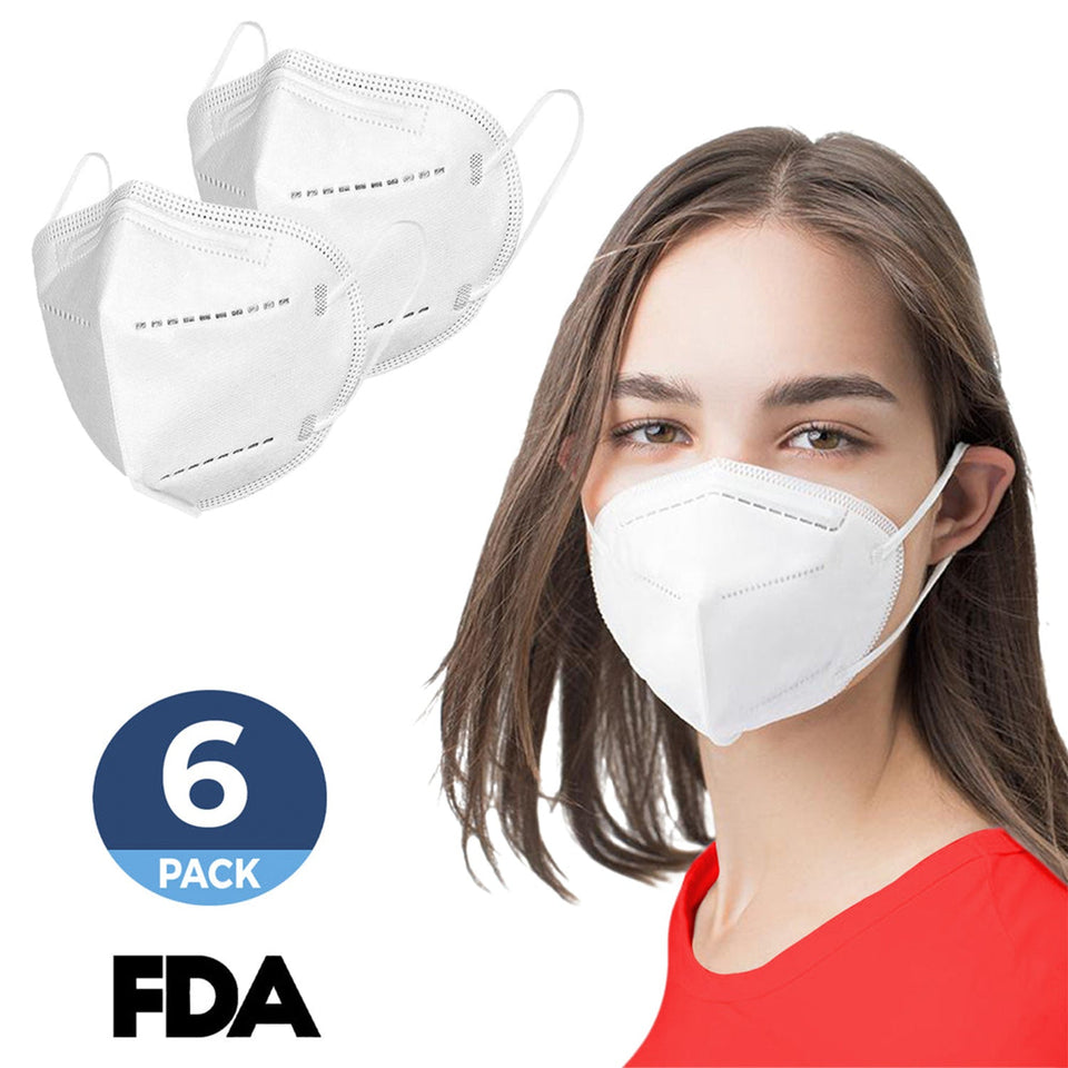 Canopus Respirator Mask Reusable, (FDA Registered) Face Mask for at least 95% filtration efficiency against non-oil-based particles and aerosols (6-Pack)