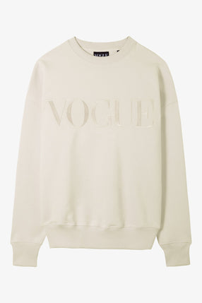 Sudadera VOGUE Blanco Perla con logo bordado