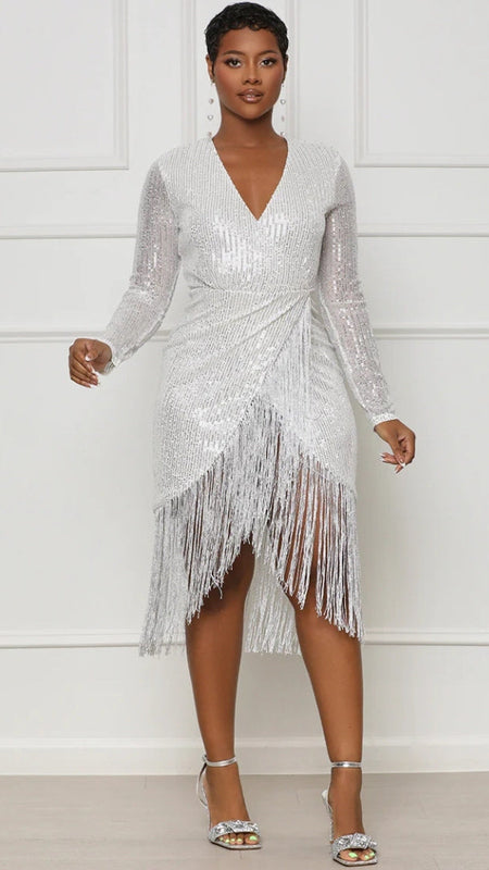 Fringe Tassel Sequin Dress