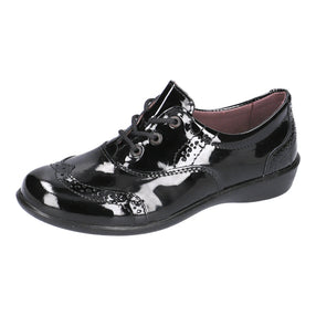 Ricosta Kate - Black Patent Leather Lace Up School Shoe